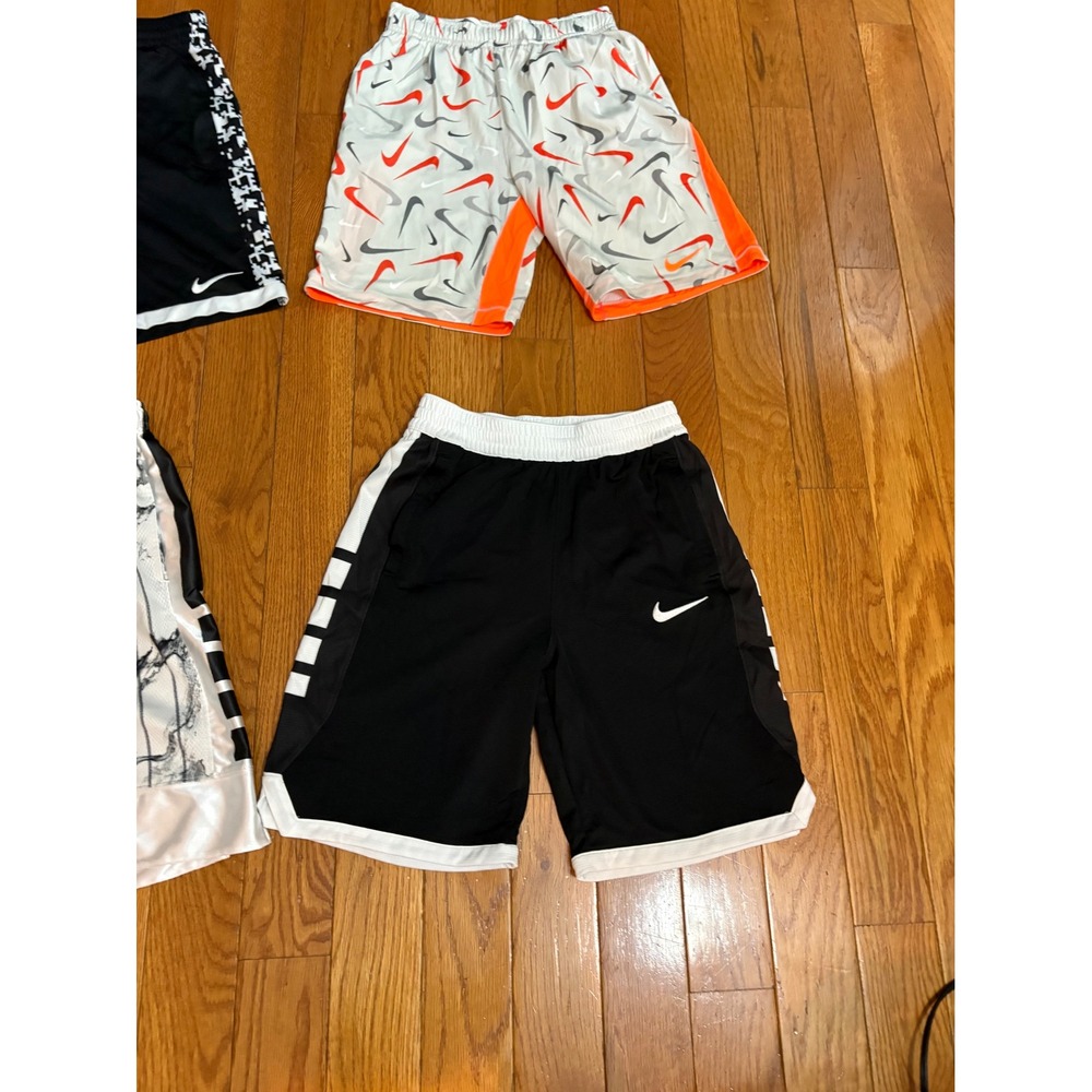 Nike Dri-FIT Boys Basketball Shorts Bundle 4pk Black White Orange Graphic Size L - Picture 2 of 8